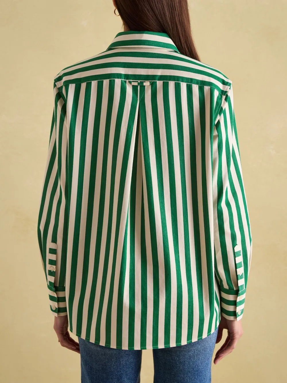 Green & Cream Stripe Shirt