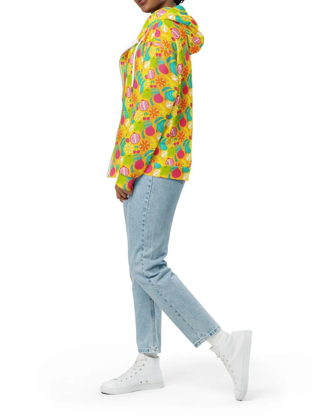 Vibrant Fruit Pattern Hoodie
