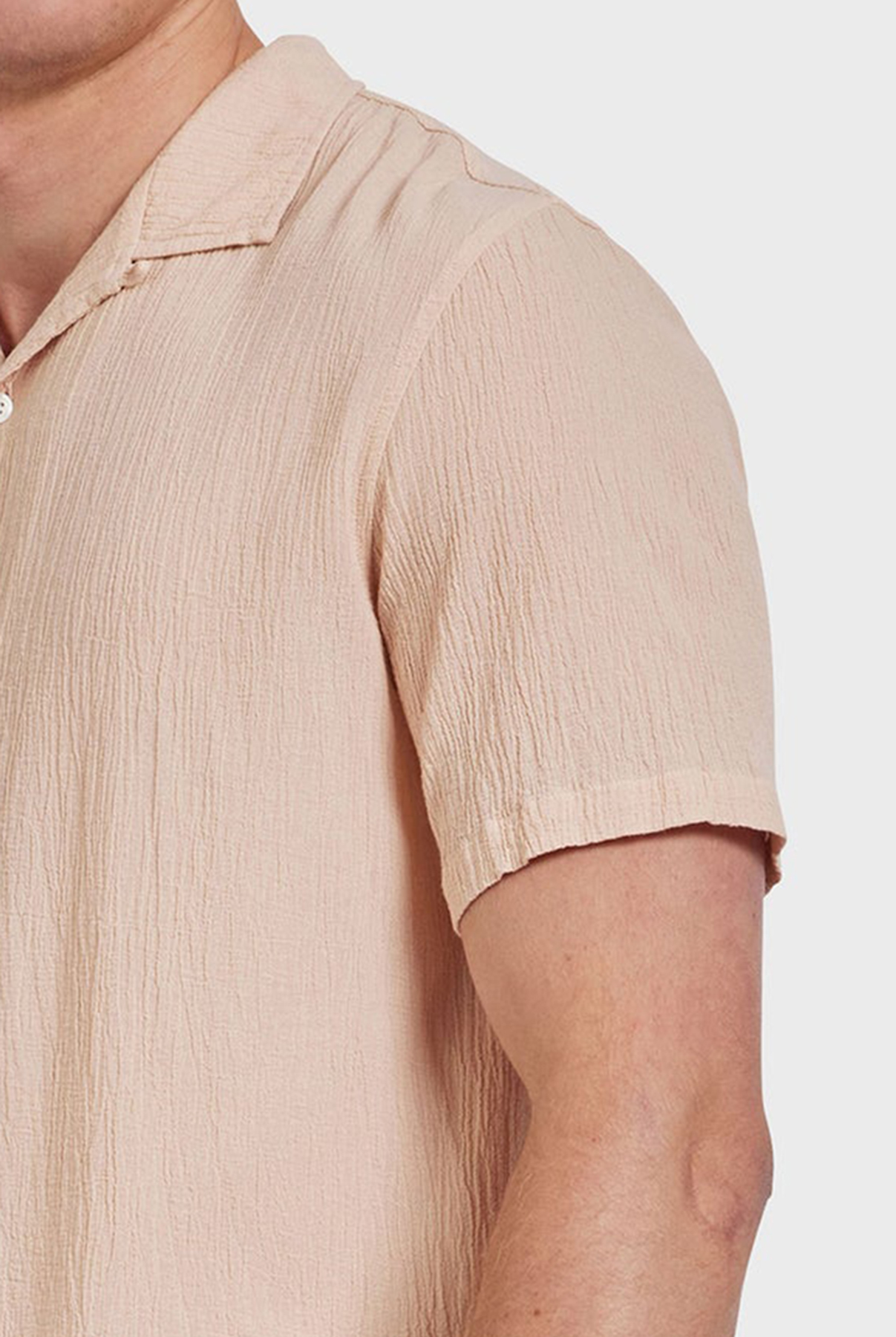 Bedford Short Sleeve Shirt- Peach
