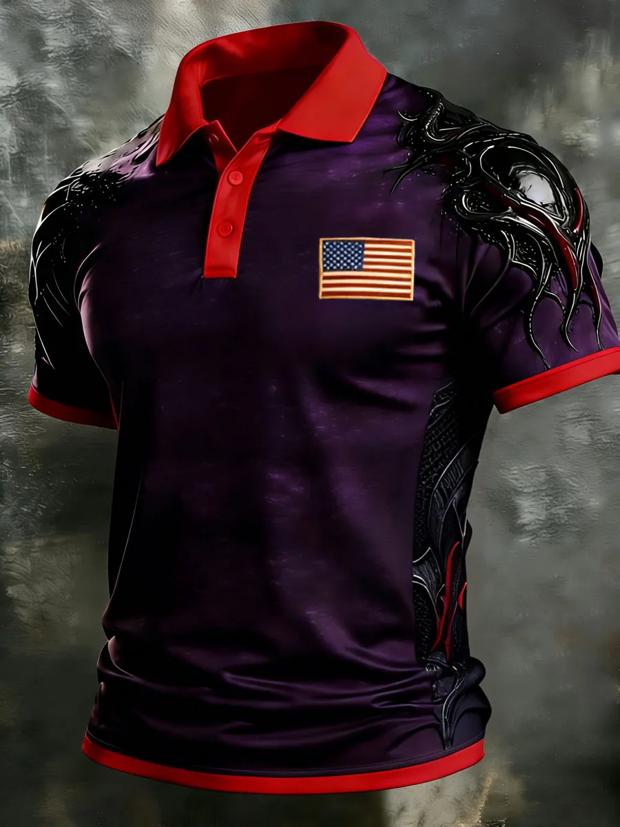 Men's Casual American Independence 250th Anniversary Polo Shirt
