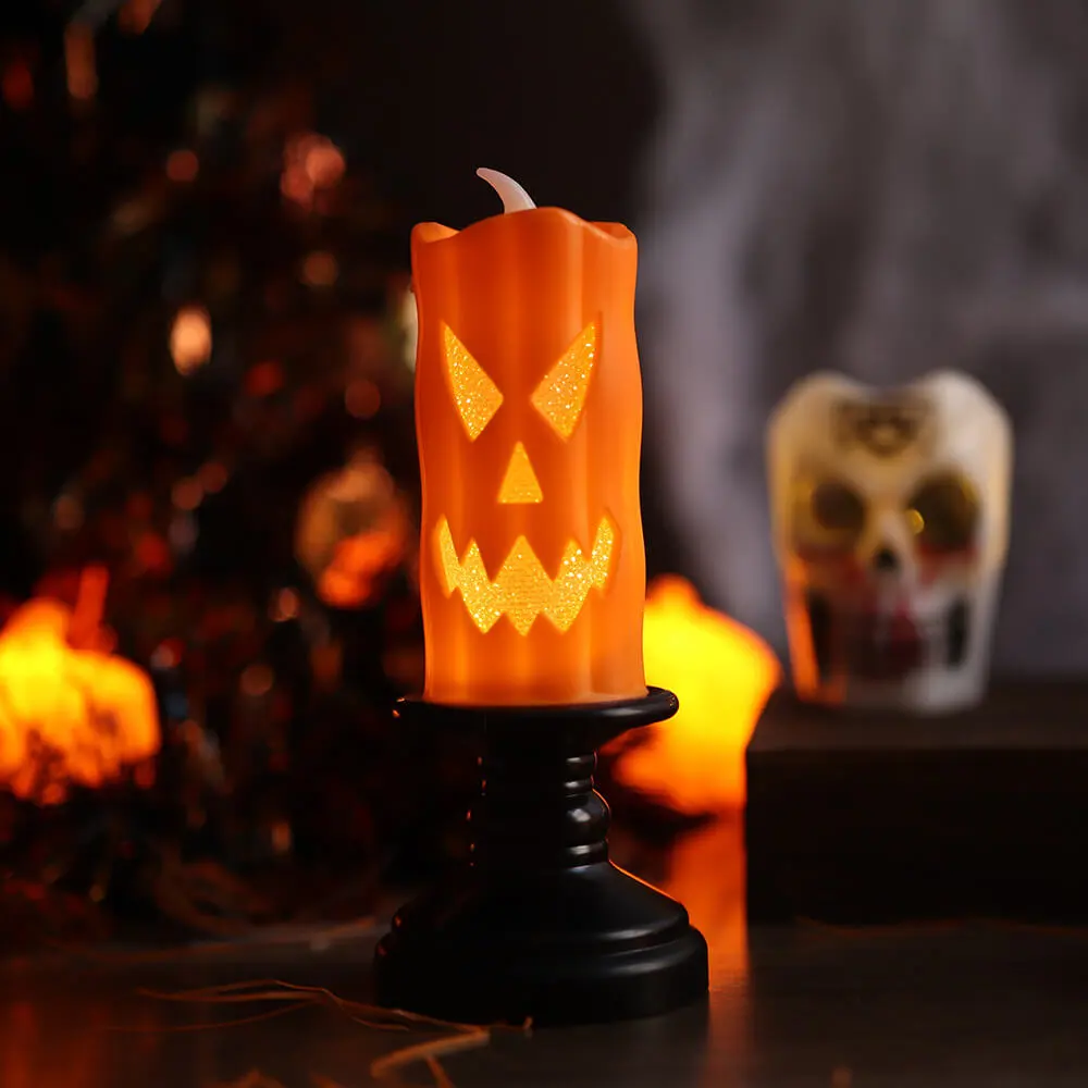Skull & Pumpkin Flameless Candles🕯️🖤