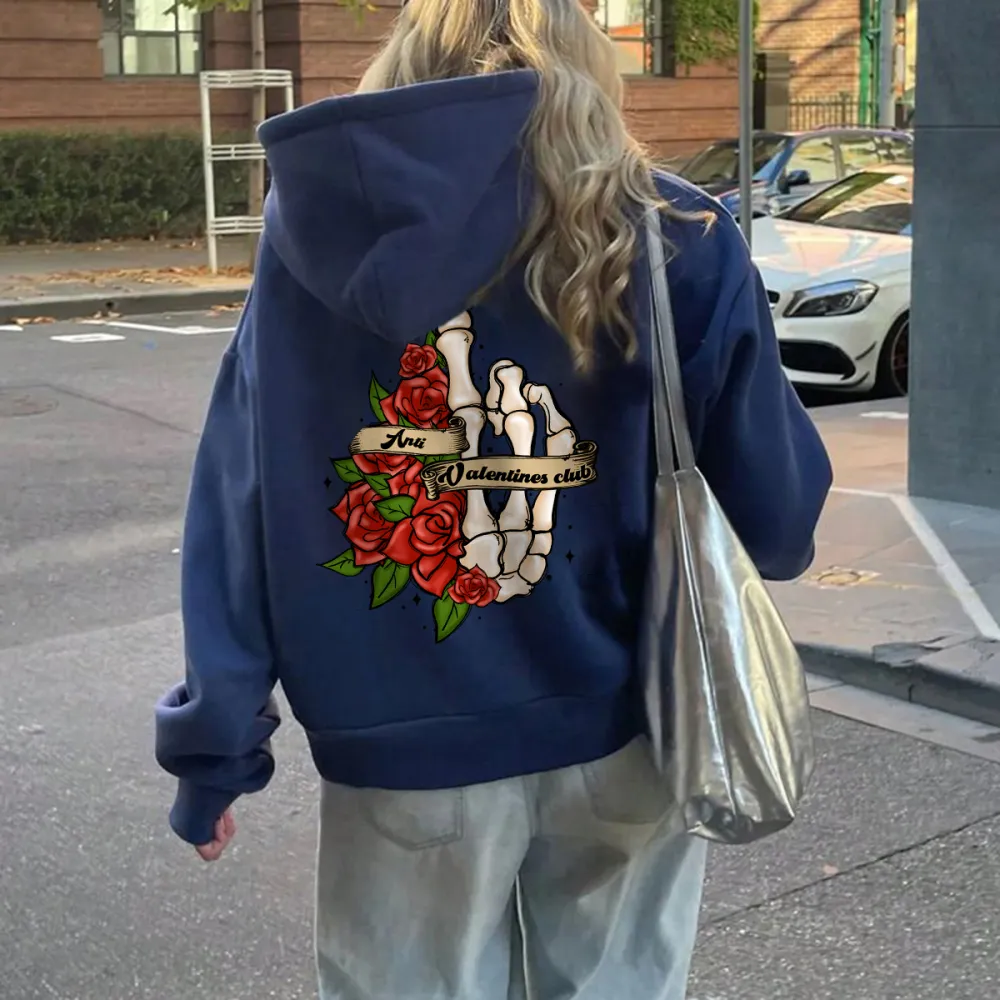 Roses with A Scroll In The Middle Retro Hoodies