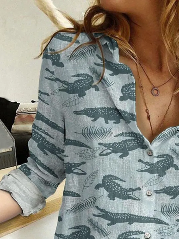 Crocodile Print Shirt