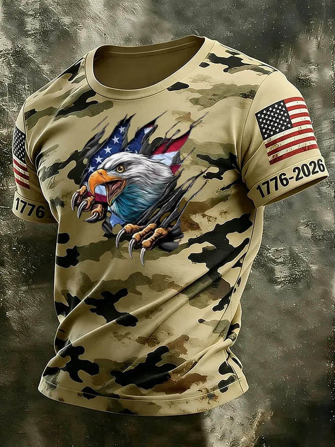 Men's Retro 250th Anniversary American Short-Sleeve T-Shirt