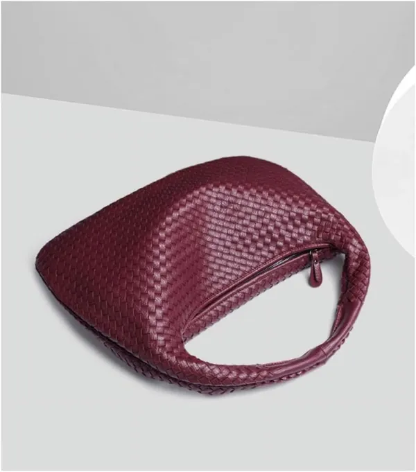 Leather Woven Handbag