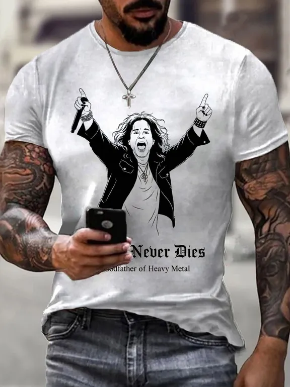 Men'S Prince Of Darkness Printed Casual T-Shirt