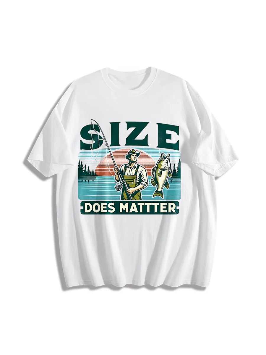 Fishing Character Graphic T-Shirt