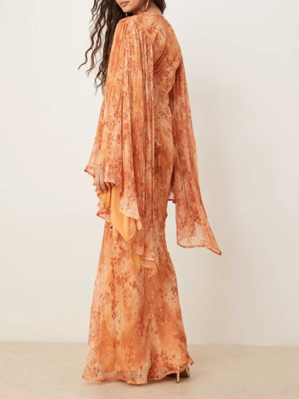 Wrap Front Maxi Dress