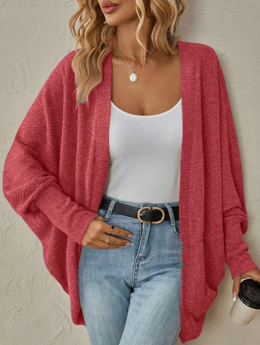 Mid Length Knitted Cardigan