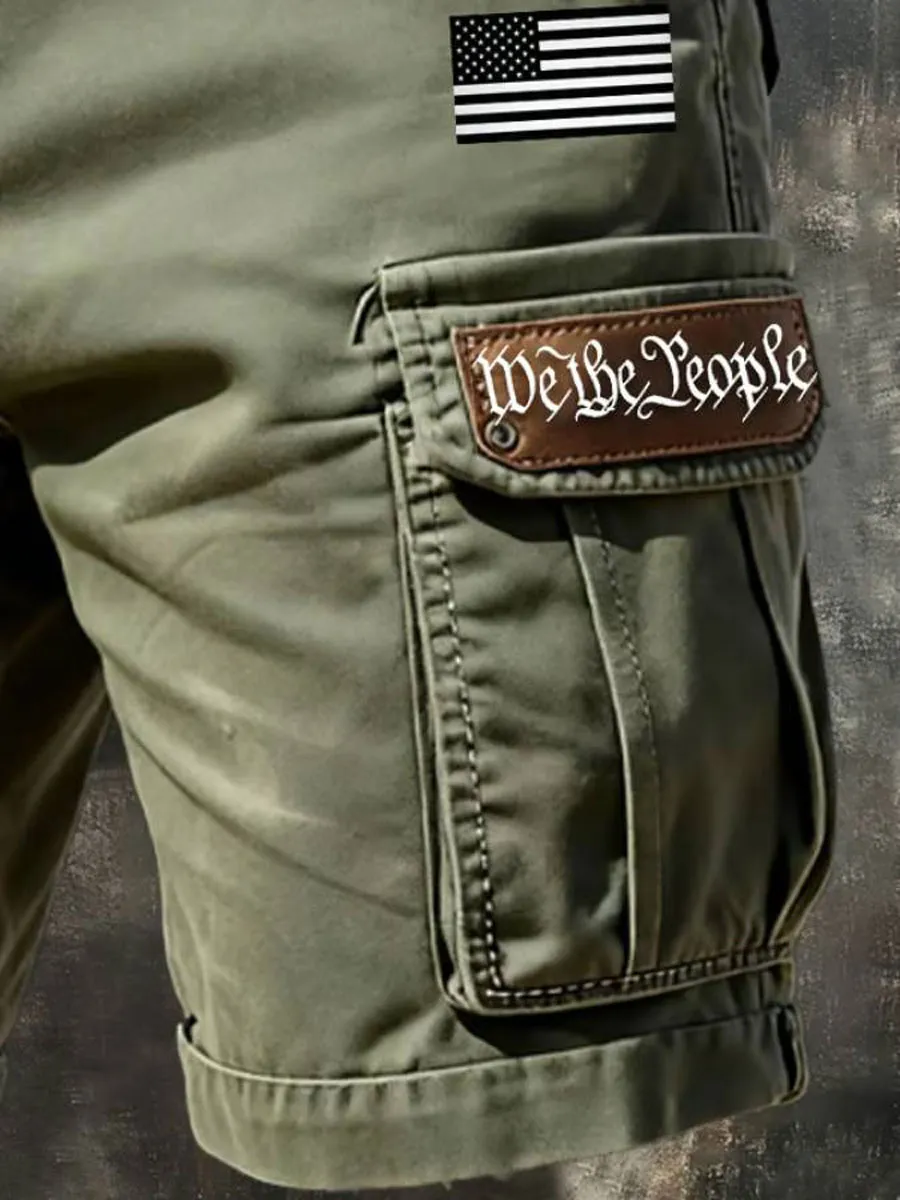 Men'S American 250Th Anniversary Commemorative Cargo Shorts