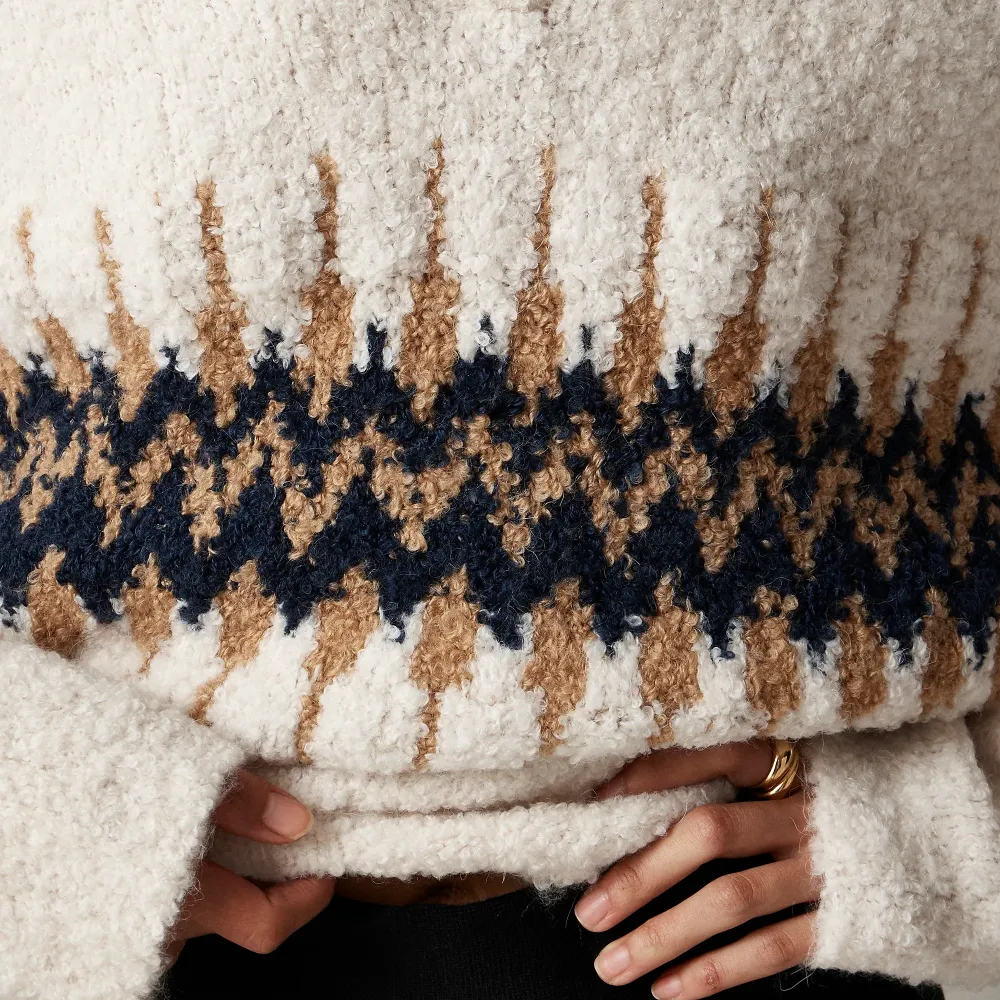 Argyle Pattern V-Neck Long Sleeve Sweaters