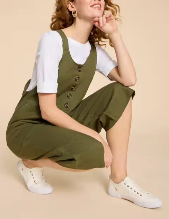 Crop Linen Dungaree