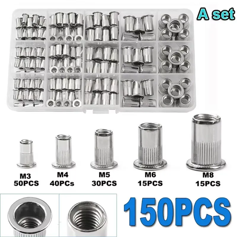 Stainless Steel Rivet Nuts Set
