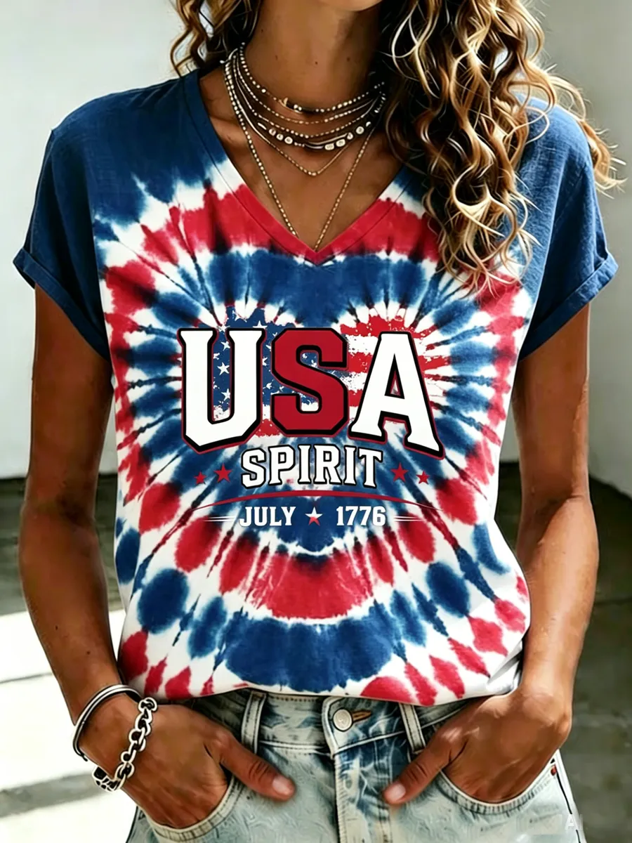 Women'S Vintage American 250Th Anniversary Short-Sleeve T-Shirt