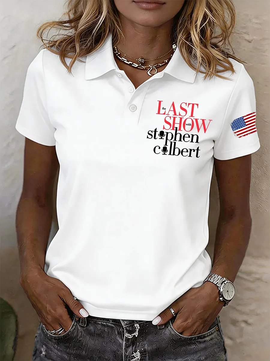 Women's Last Show Print Polo Shirt
