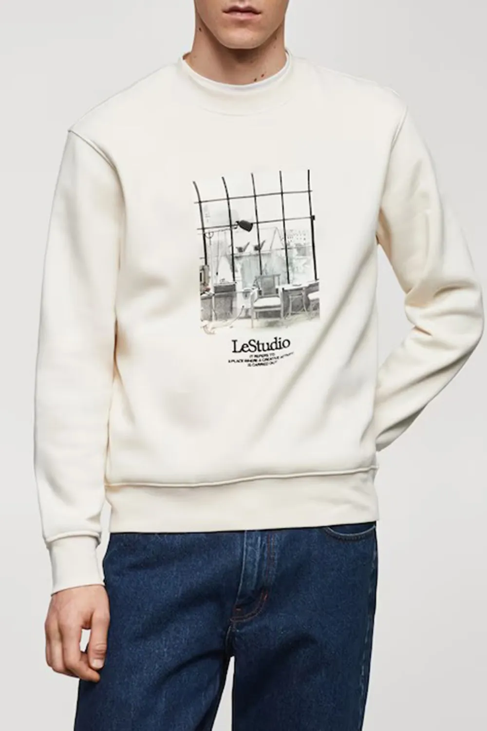 Art Graphic Crew Neck Sweatshirts