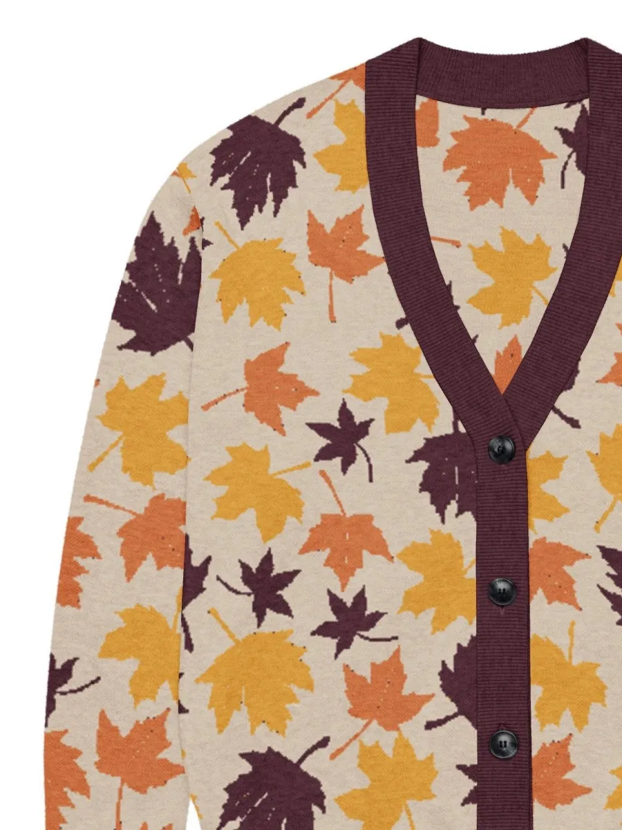 Leaf V-Neck Cardigan