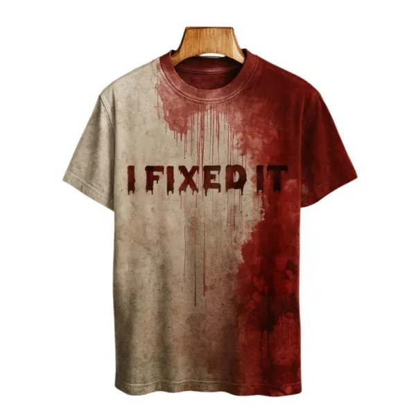 2025 Halloween I Fixed It Bloody Art Print Printed T-shirt