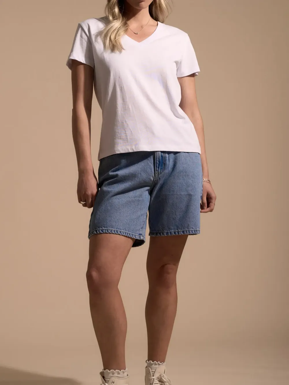 Elementary Organic/Pima Cotton V Neck Tee
