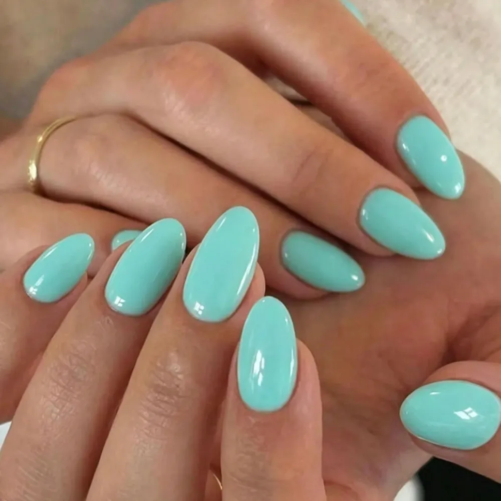 Nailhour 24Pcs Minimalist Medium Almond Press On Nails