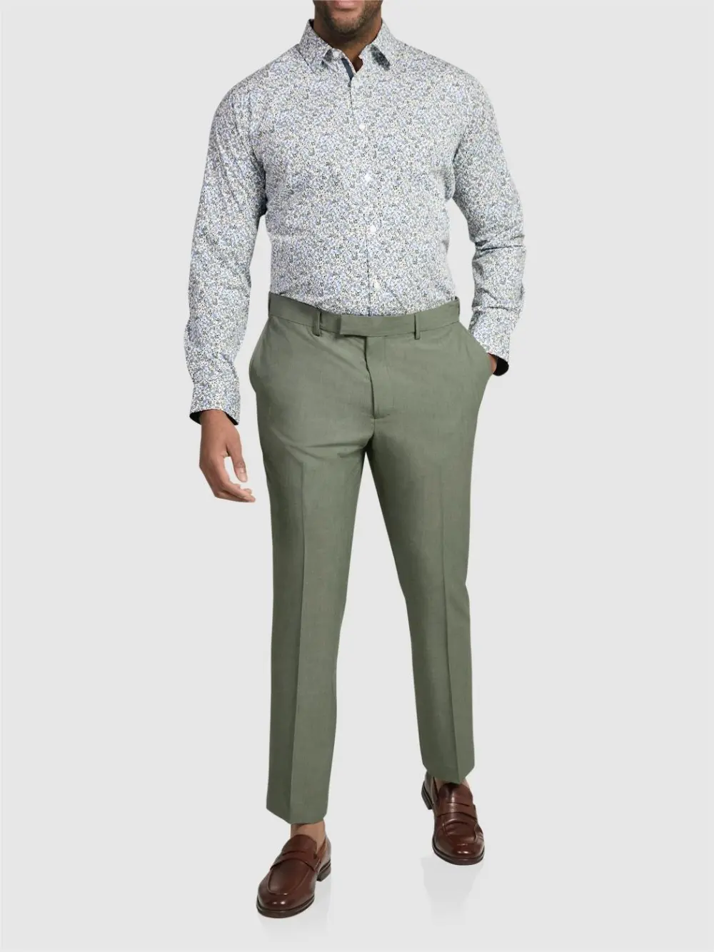 Floral Printed Slim Fit Office Shirts