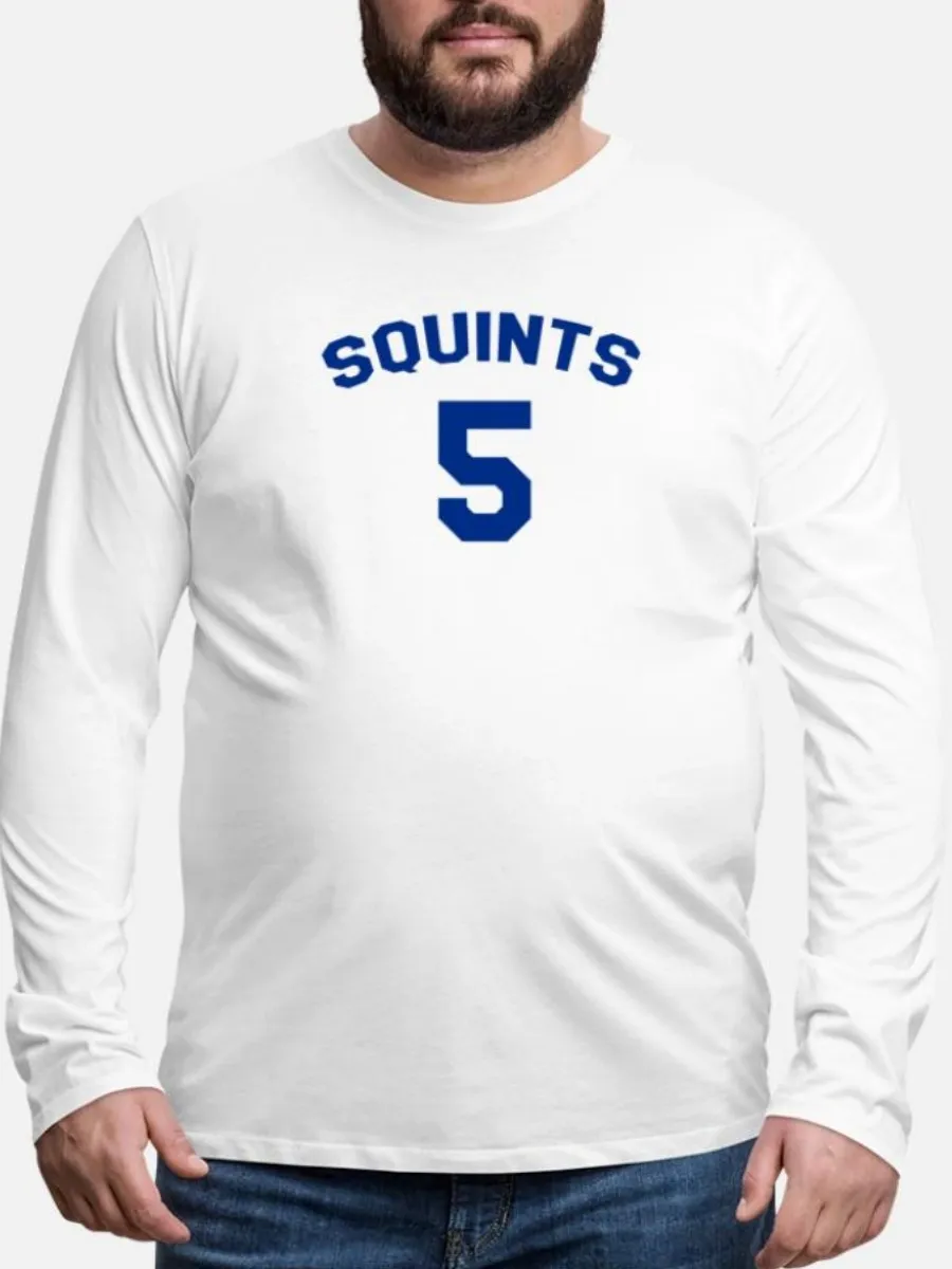 Men's Casual Long-Sleeved T-Shirt With Number 5 Print