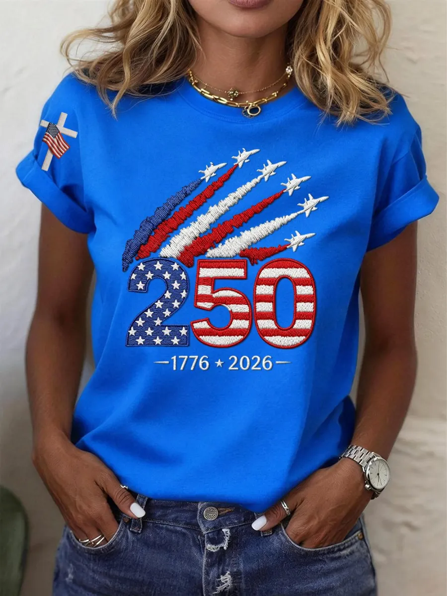 Women's1776-2026 Anniversary Celebration Printed T-Shirt