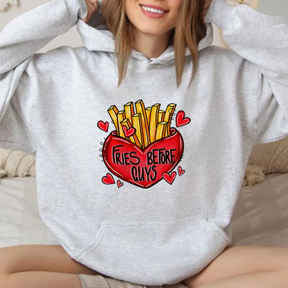 A Red Heart Filled With Fries Sweatshirts