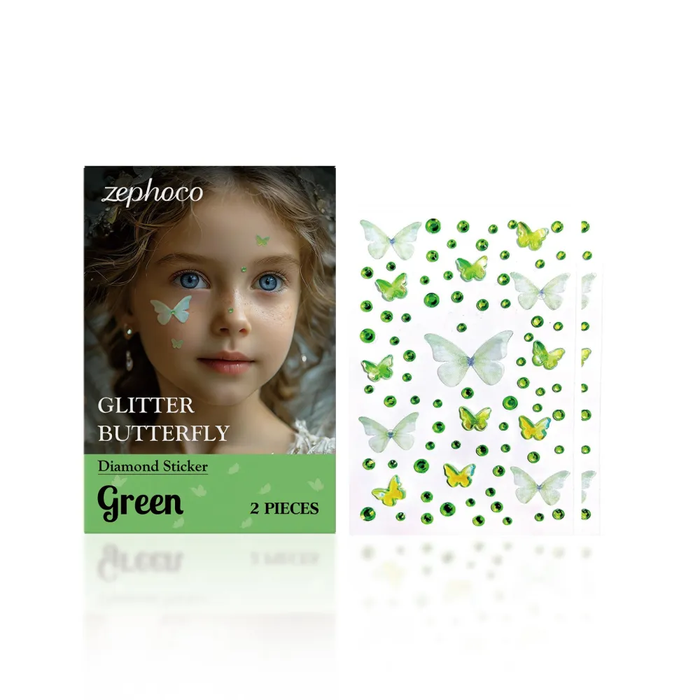 Zephoco Shimmering Butterfly Diamond Sticker