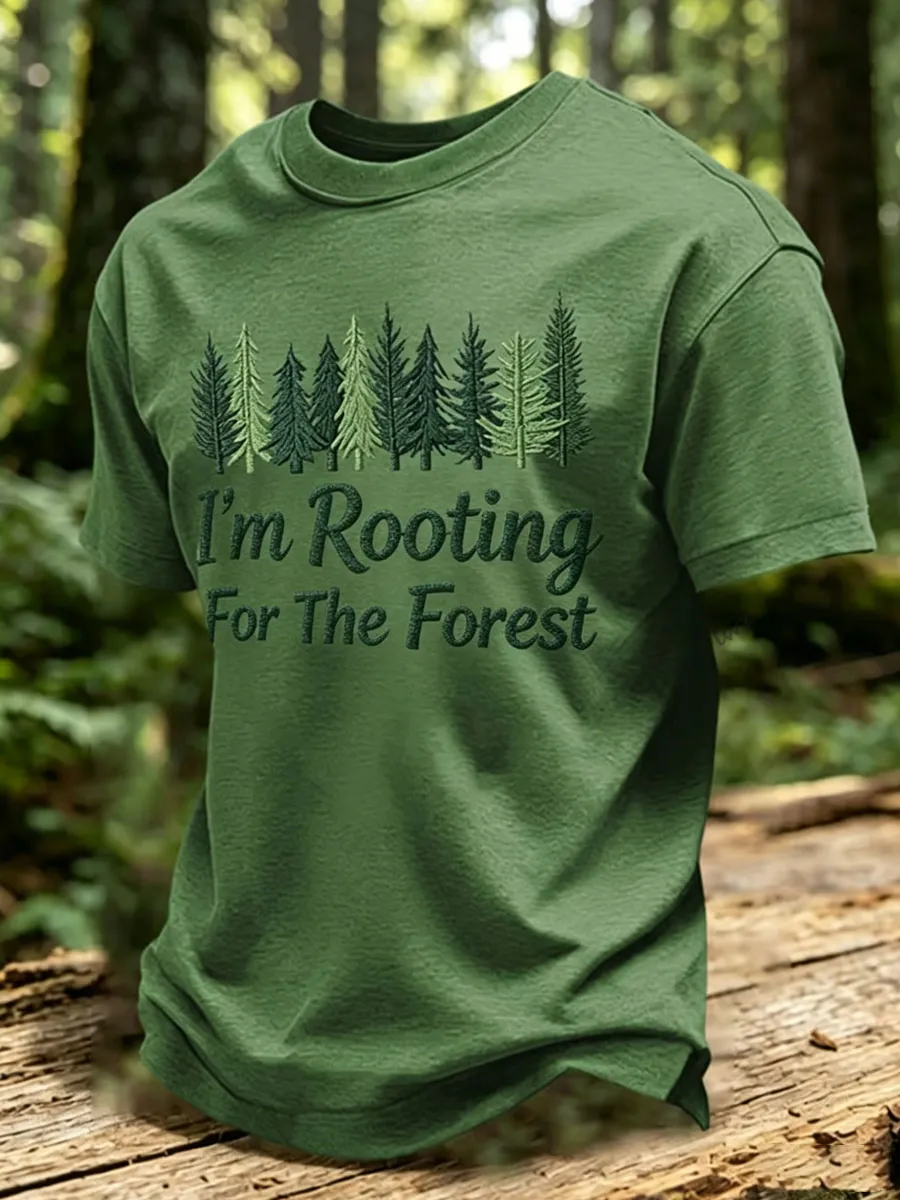 Men's I'm Rooting For The Forest Printed Casual T-Shirt