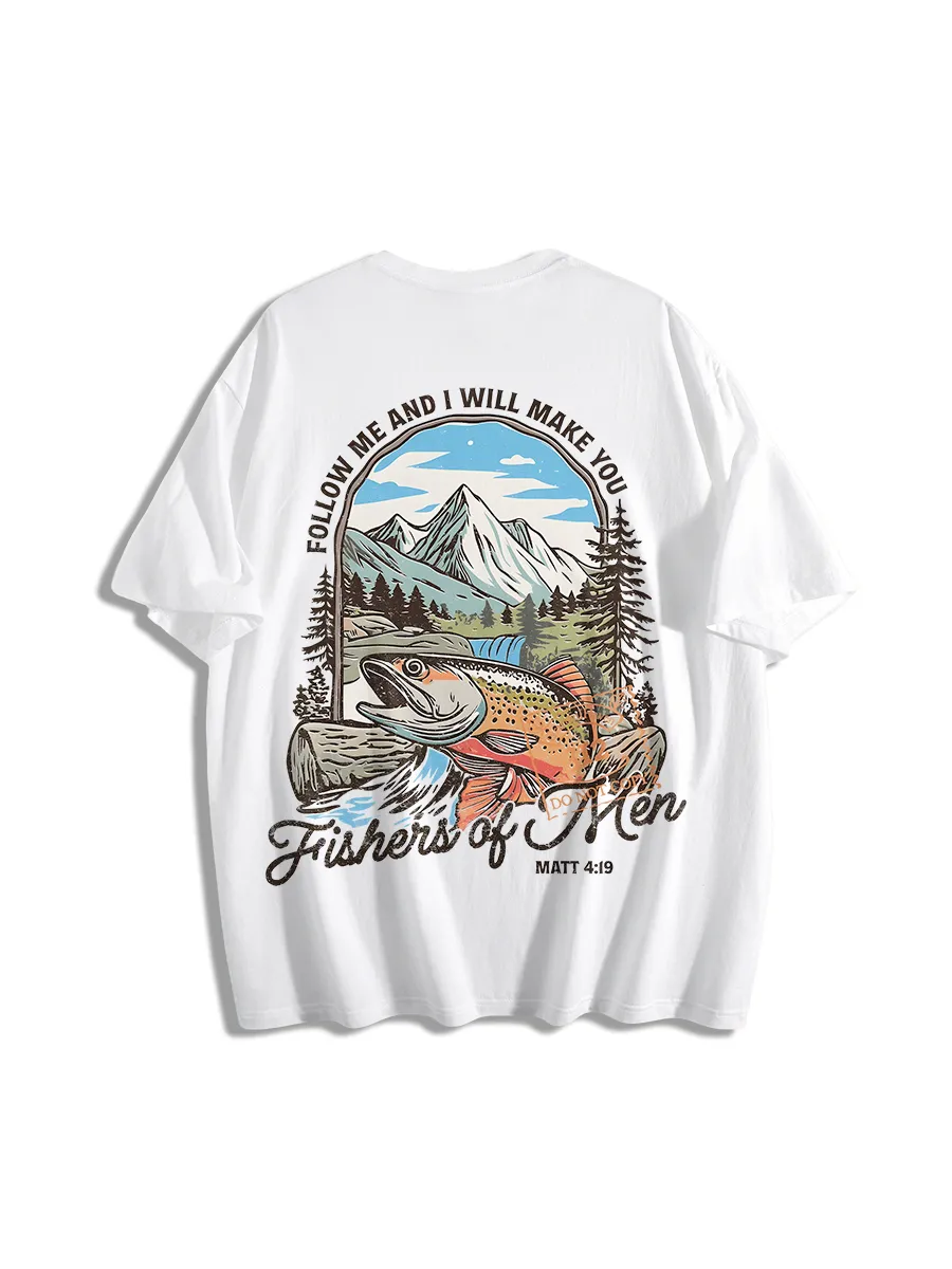 Mountain Fishing Scene T-Shirts
