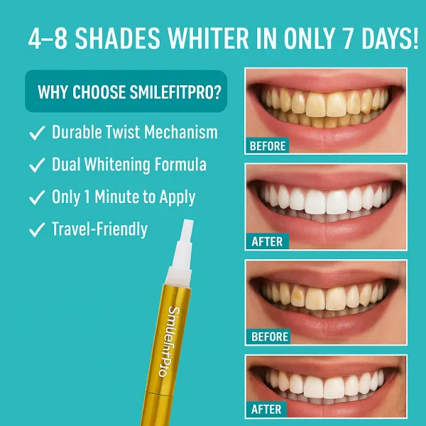 Extra-Strength Teeth Whitening Serum Pen + Dual-Peroxide Formula & Xylitol