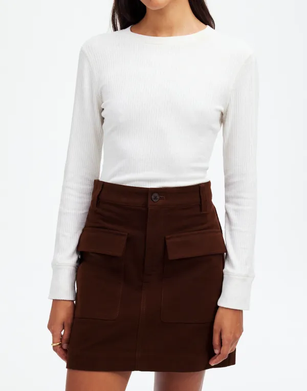 Utility Mini Skirts in Moleskin