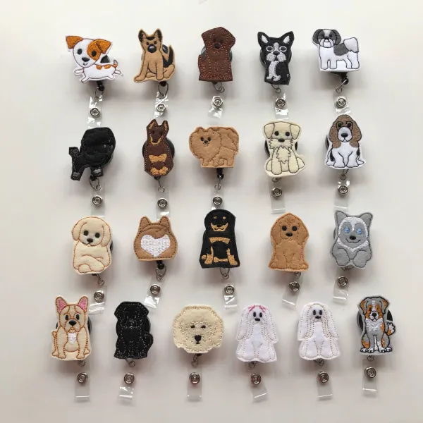 Dog Theme Pick Retractable Badge Reel
