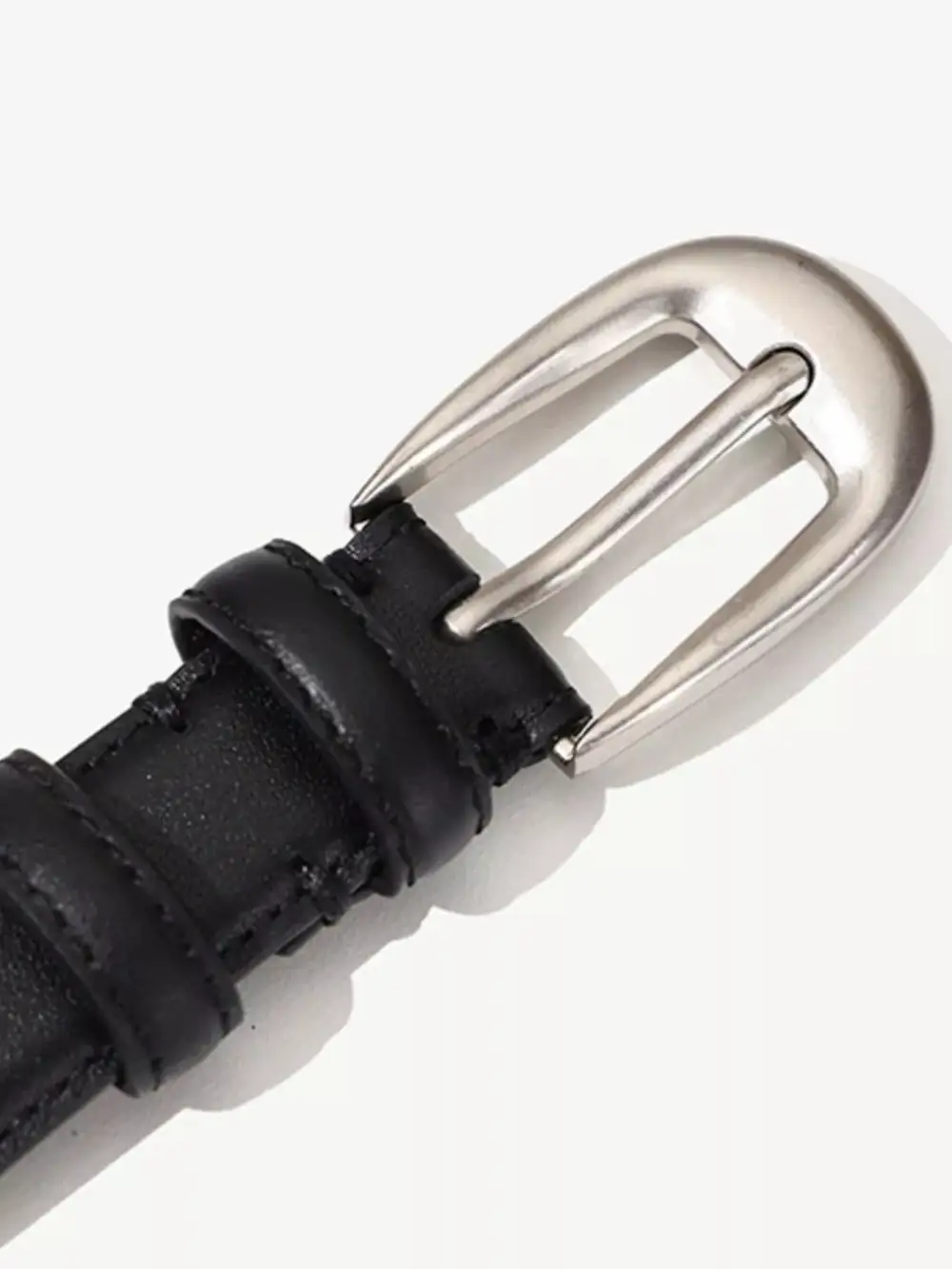 Everyday Classic Leather Belt with Buckle