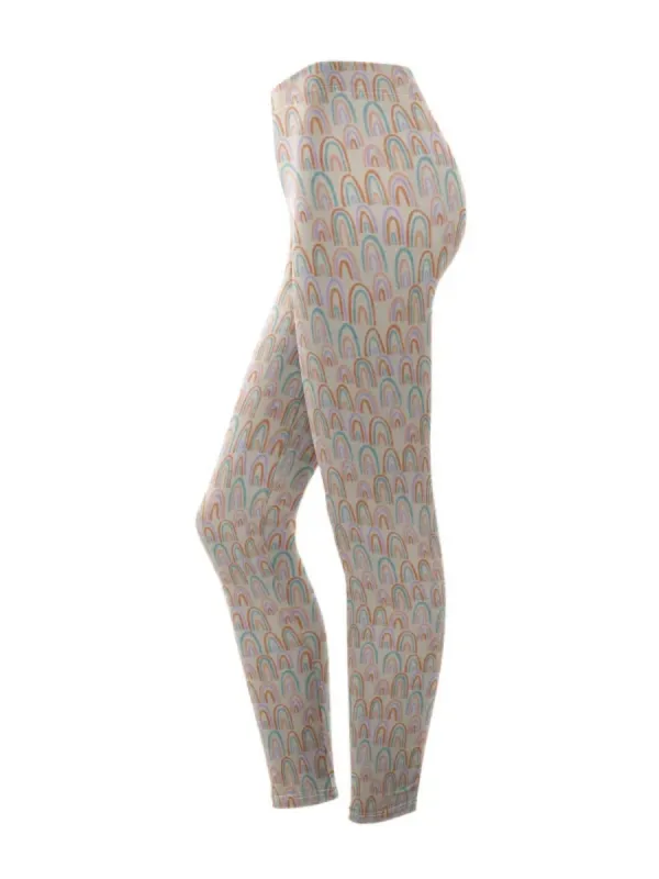 Casual Rainbow Print Leggings