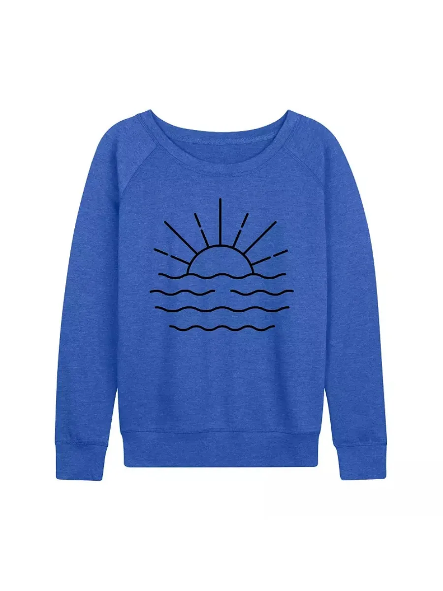 Line Art Sunset Printed T-Shirt