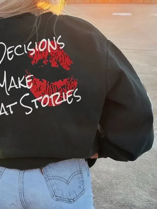 Back Text Dropped Shoulder Sweatshirt