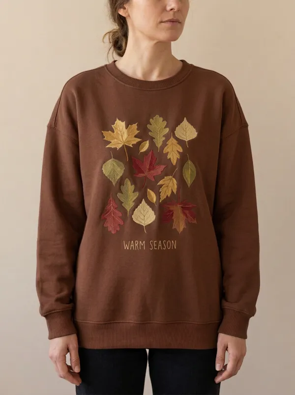 Warm  Embroidered Women's Graphic Sweatshirt