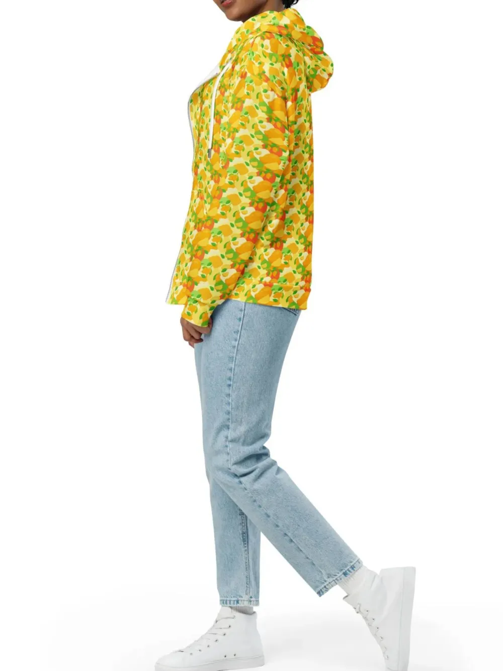 Drawstring Mango Print Hoodie
