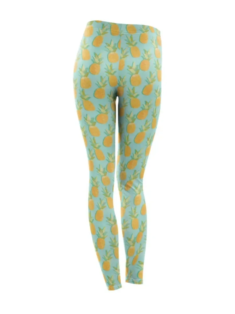 Casual Pineapple Print Leggings