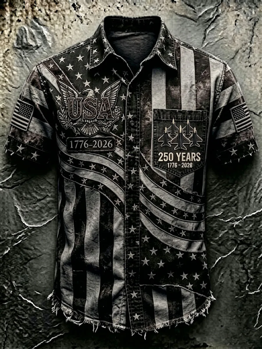 Men'S 250Th Anniversary National Faith Print  Shirt