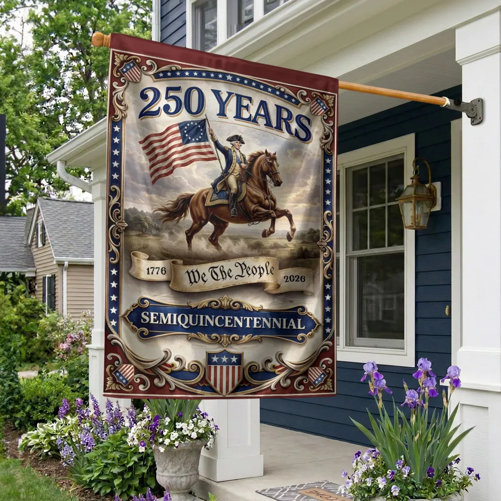 USA 250 Years We The People 1776–2026 House Flag – George Washington