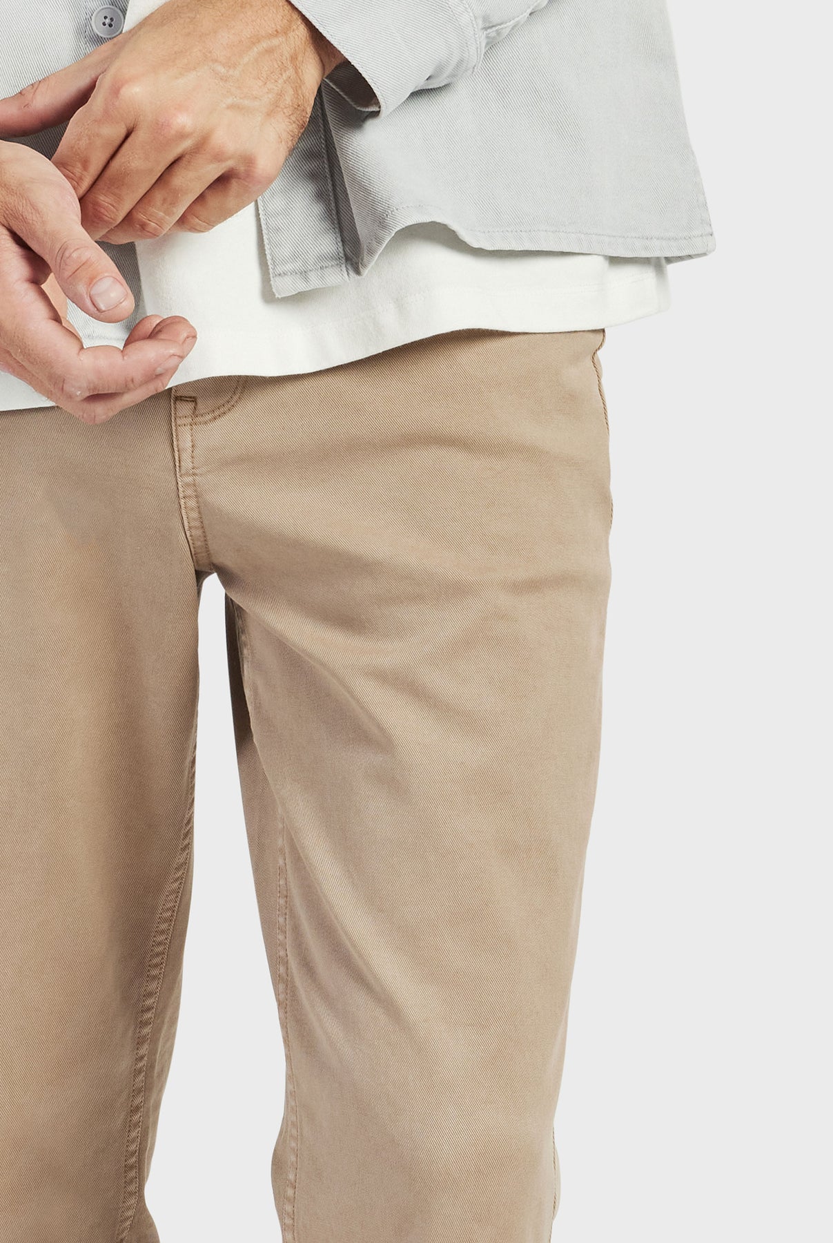 Jensen 5 Pocket Pant-Almond tan