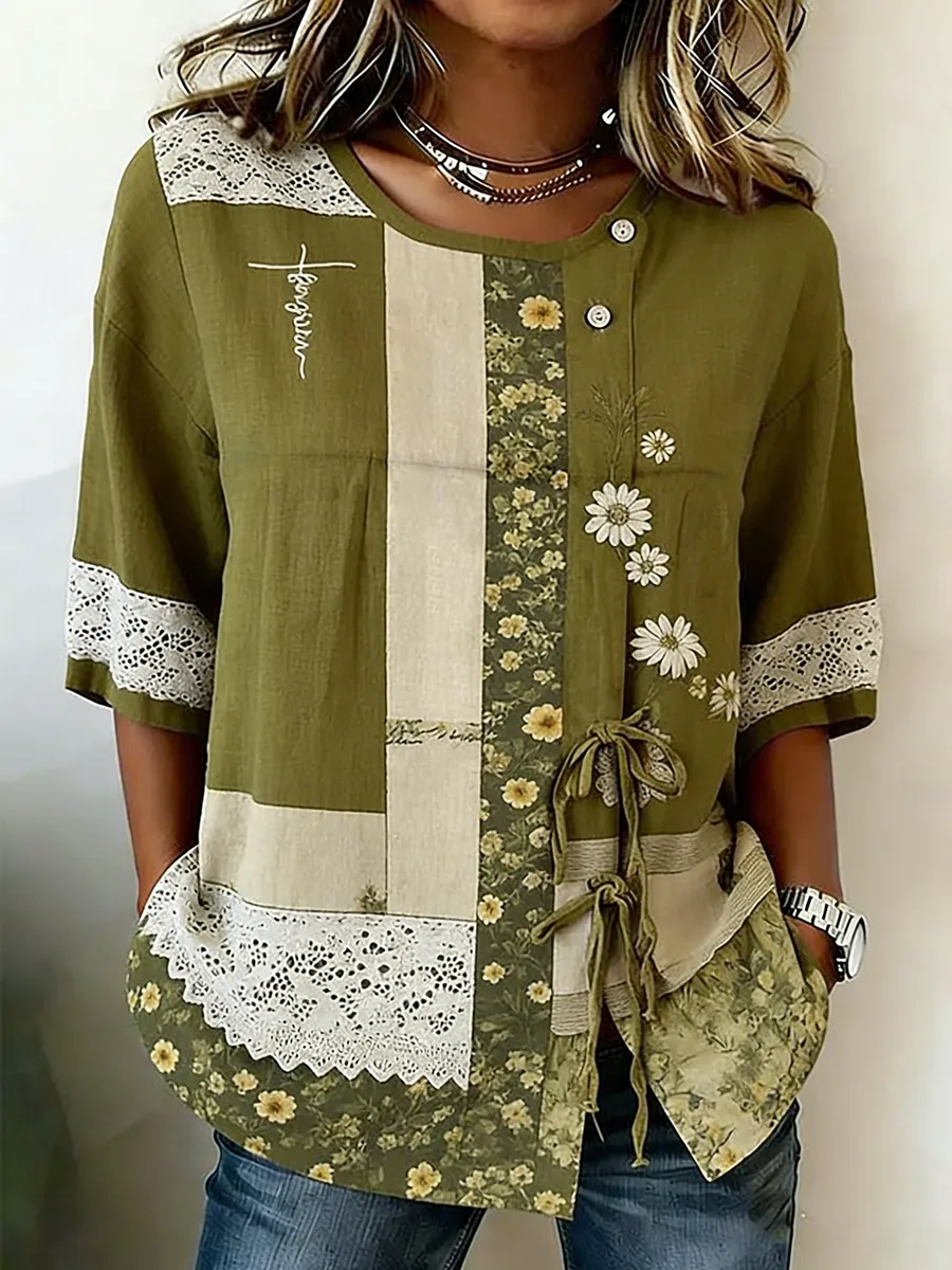 Ladies' Casual Floral Faith Cardigan Shirt