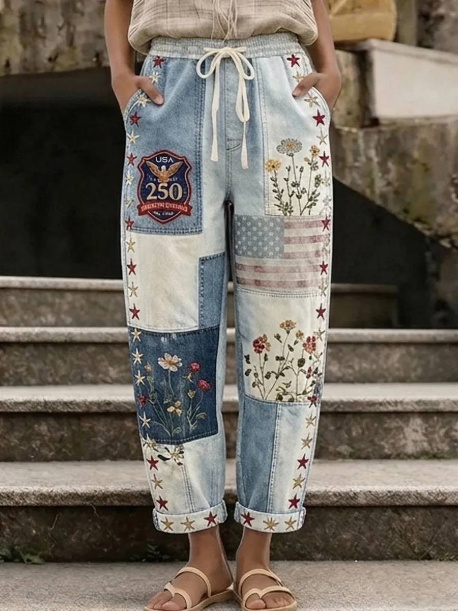 250th Anniversary Floral Art Women's Pants