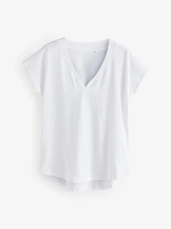 V-Neck Tops Pack Of 5 Cotton T-Shirts
