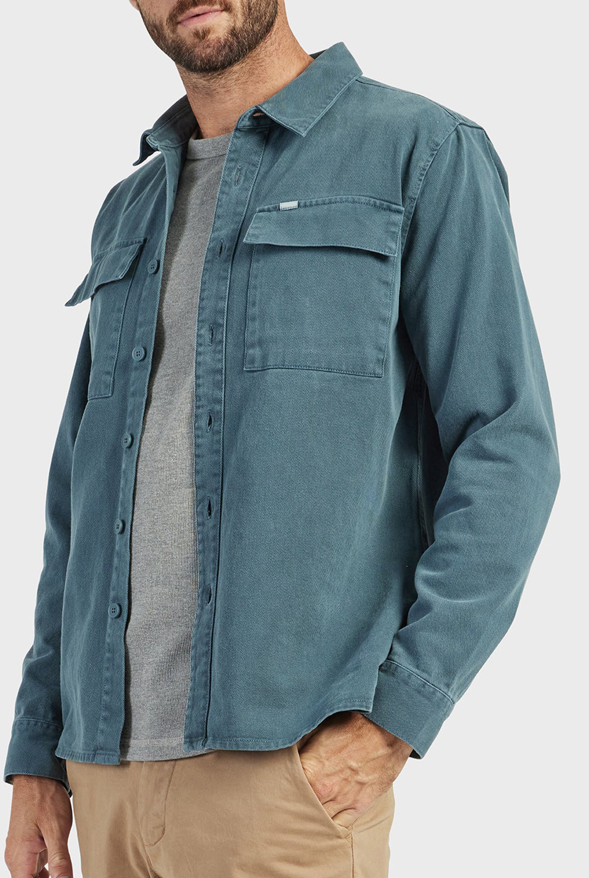 Essential Overshirt-Aloe beige