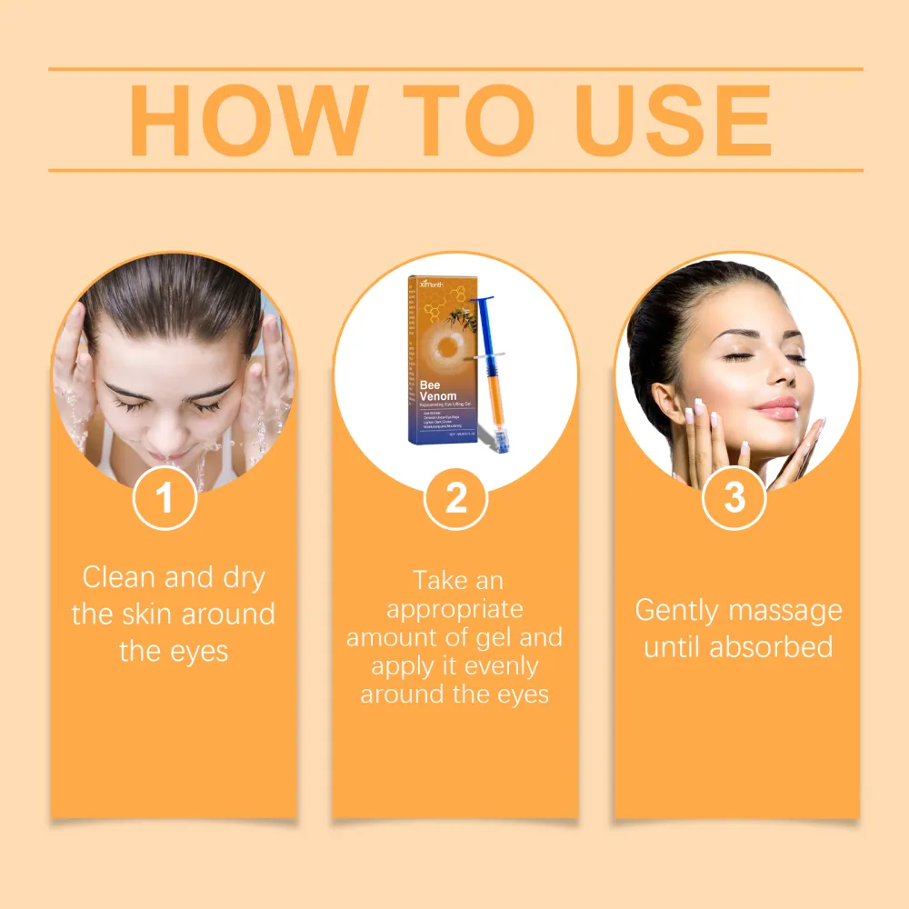 Bee venom eye firming gel improves eye bags, moisturizing, anti-wrinkle skin care and hydrating gel-S02
