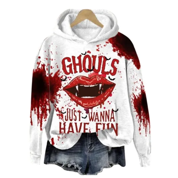 2025 Halloween GHOULS JUST WANNA HAVE FUN Printed Hoodie